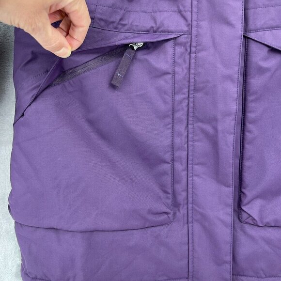 Eddie Bauer Weatheredge Down Fill Parka Coat Jacket Purple No Hood - Picture 3 of 13